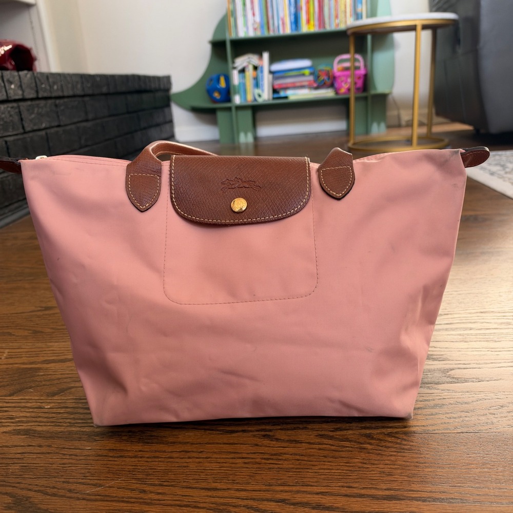 Longchamp Le Pliage Women Small Pink Tote Bag Travel Shoulder Purse Nylon Bag